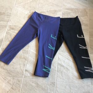 NIKE Dri-Fit Womens leggings cropped 2 pairs